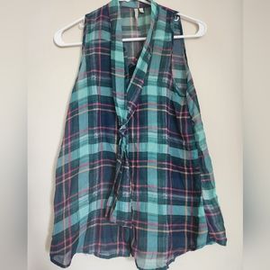 Last Kiss Sheer Button Down